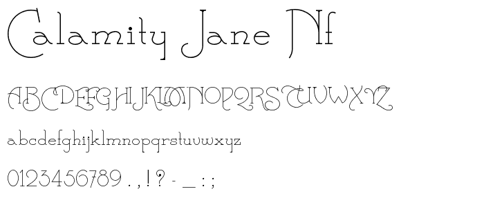 Calamity Jane NF font